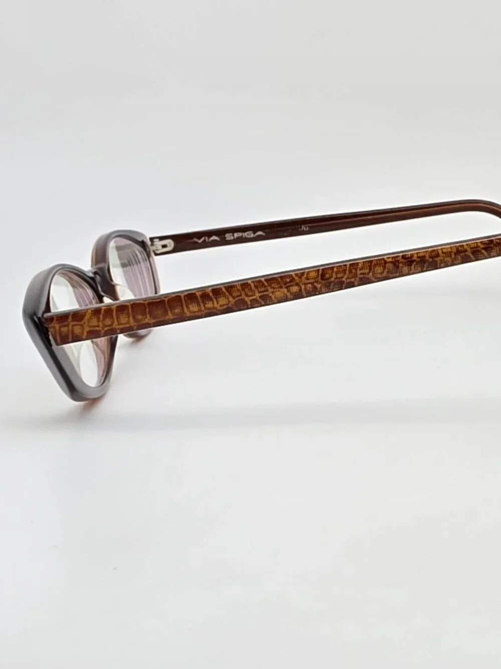 Via Spiga Zyloware Napoli 570 Brown Petite Cat Eye Eyeglasses Frame 50-17-145